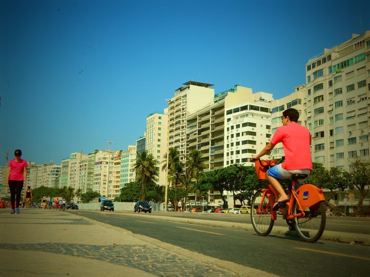 brazil, darling, cyclist, bike, landscape, travel, bike path, orange bike, brazil, brazil, brazil, brazil, brazil