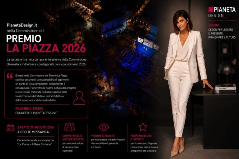 PianetaDesign.it entra nella Commissione del Premio La Piazza 2026: il design come chiave per leggere il futuro